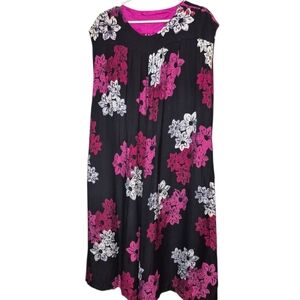 Homemade Floral Sleeveless Dress MuuMuu Pockets Women's One Size